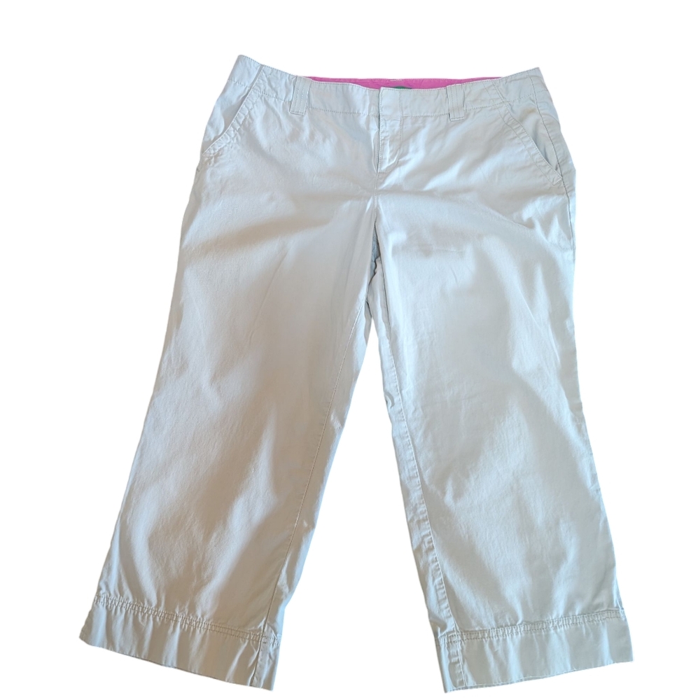 SOLD- Lilly Pulitzer Womens Palm Beach Capris, Size 12, 100% Cotton
